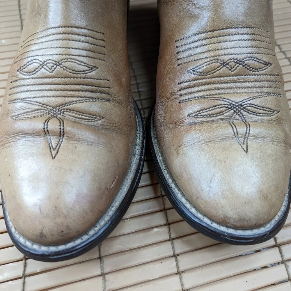 Laredo Boots Mens cognac brown and black shaft 14